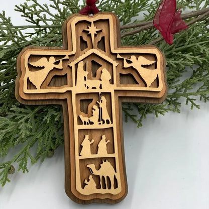 🎅2024 Christmas Gift--Cross Nativity Ornament