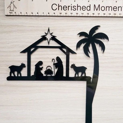 🌲2024 Christmas Gift 50% Off--Metal Nativity Scene Door Topper