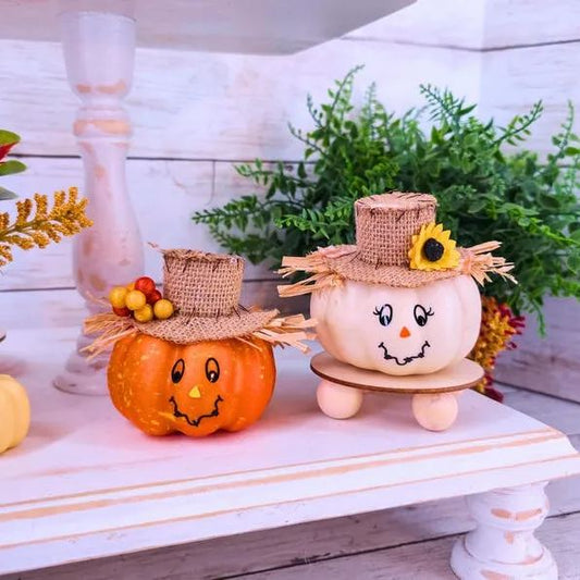 Mini Pumpkin Scarecrows