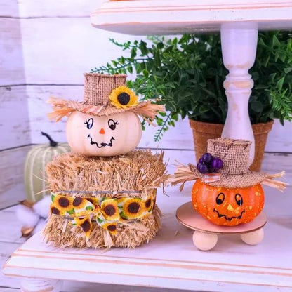 Mini Pumpkin Scarecrows