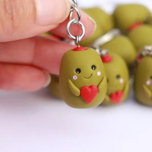 Olive Couple Keychain