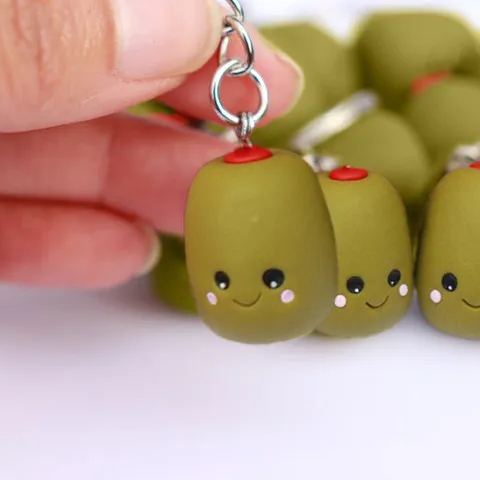Olive Couple Keychain