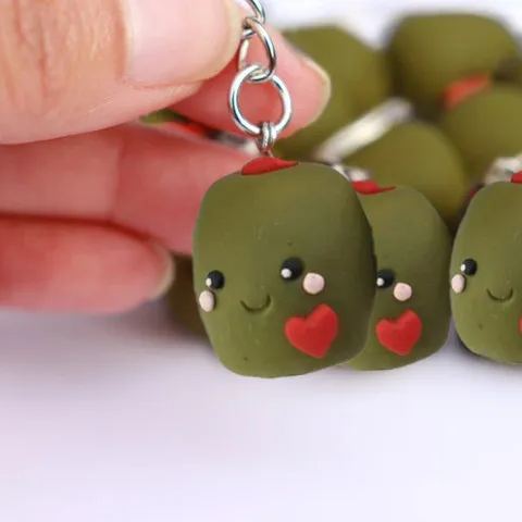 Olive Couple Keychain