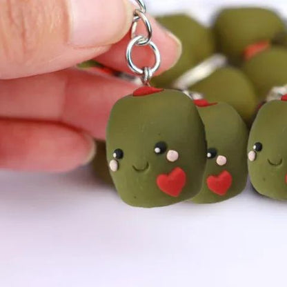 Olive Couple Keychain