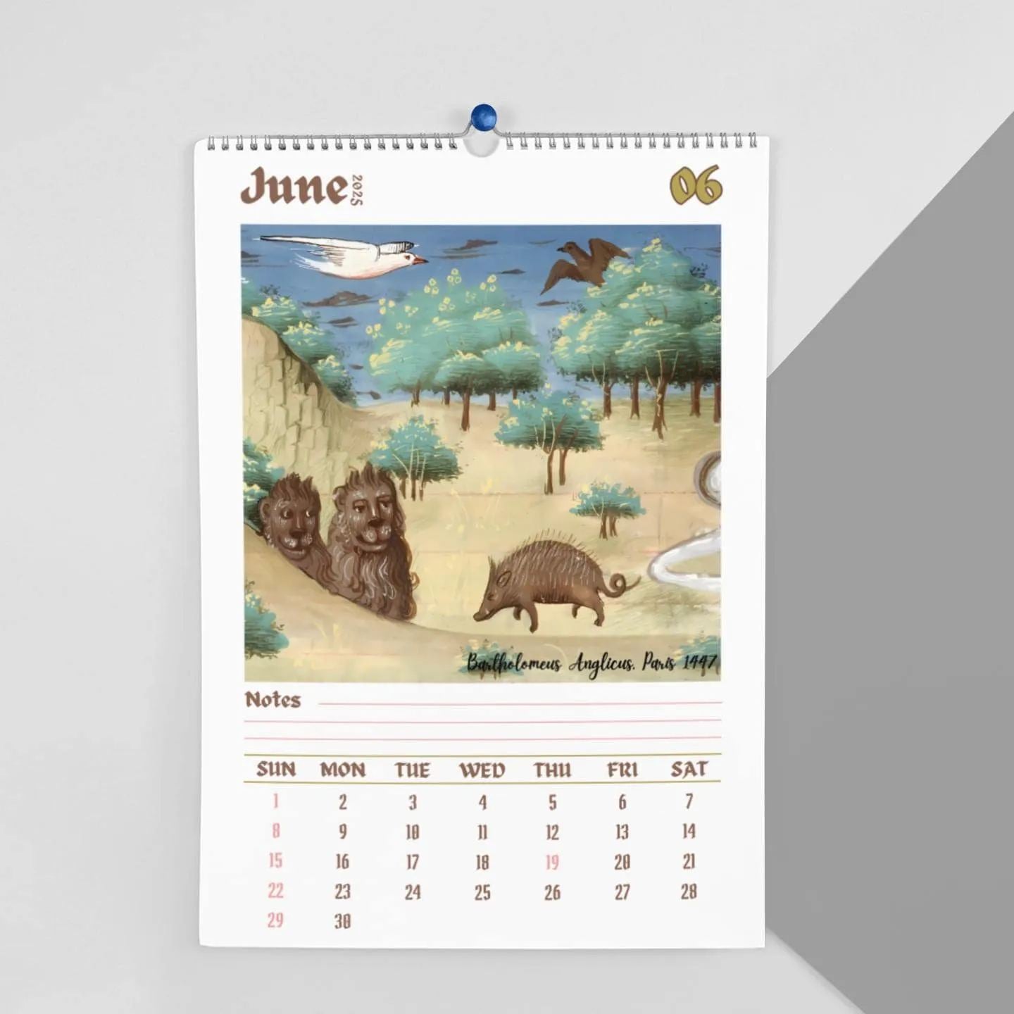 🦁Funny Medieval Lion Paintings Calendar 2025📅