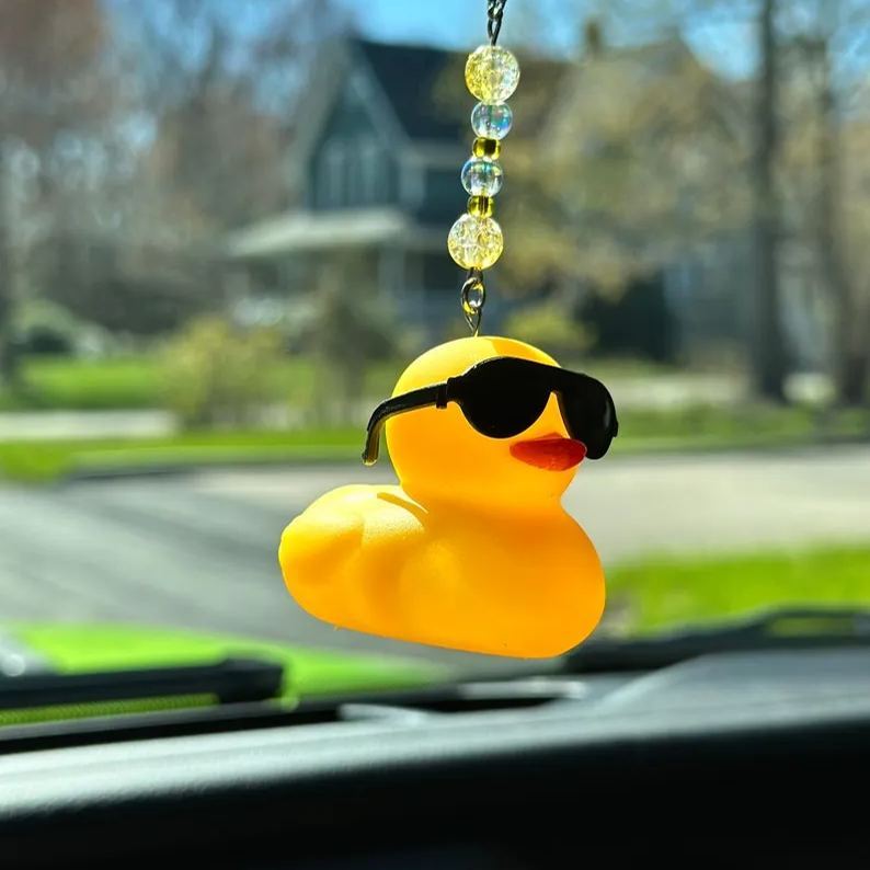 Rubber Duck Rear View Mirror Charms