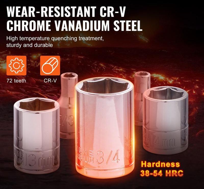 ProMax Mechanics Tool Set – 450-Piece SAE & Metric Kit with Storage Case