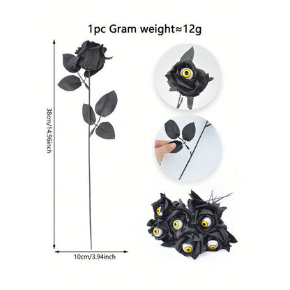 💀Devil Eye Black Rose Stem Decoration🌹 (BUY 5 GET 5 FREE)💥