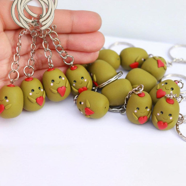 Olive Couple Keychain
