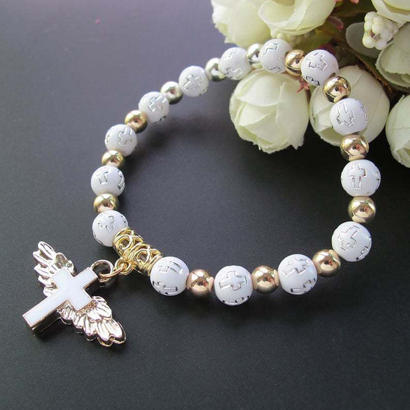 🎁2024 New Year Hot Sale🎁49% OFF🔥Angel Wing Cross Bracelet