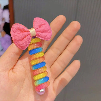 Early Christmas Sale🎄- Colorful Telephone Wire Hair Bands for Kids