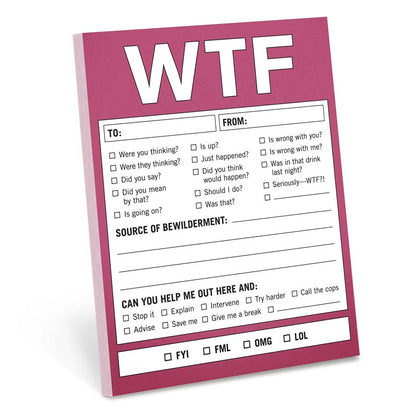 WTF Notes Handy Checklist Memo Pad