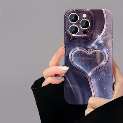 New Love Crystal Gradient Phone Case